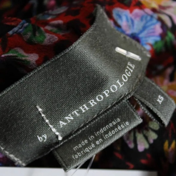 ANTHROPOLOGIE Helene Floral Long Sleeve Tunic Mini Dress XS NWT - Picture 14 of 15